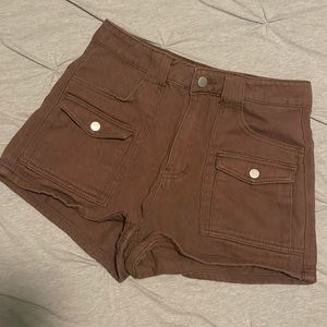 Brown high waisted Jean shorts